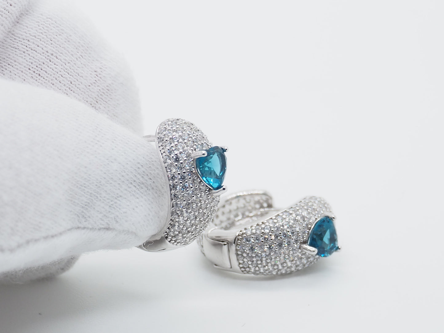 Orecchini elegant Cuore blu