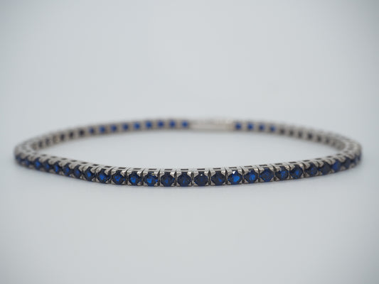 Bracciale tennis blu zaffiro