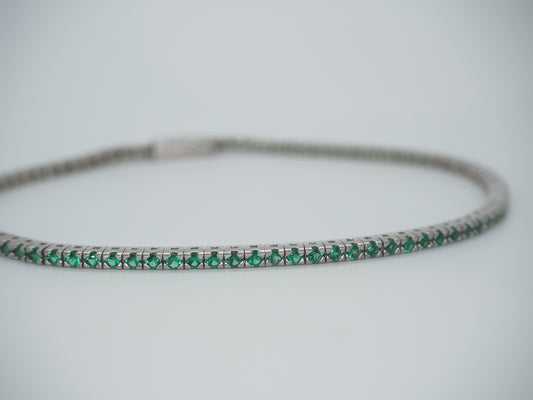 Tennis verde smeraldo argento