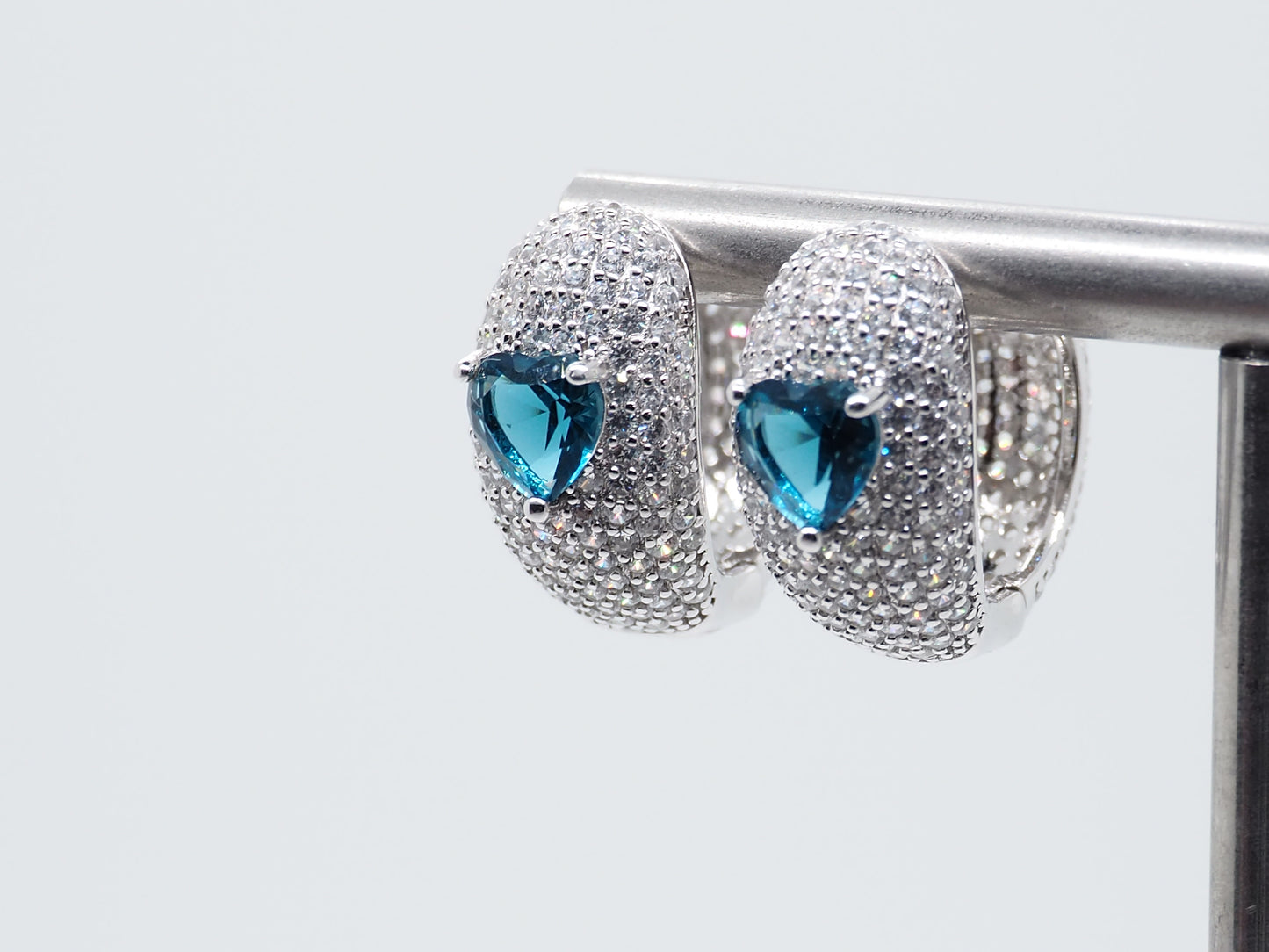 Orecchini elegant Cuore blu