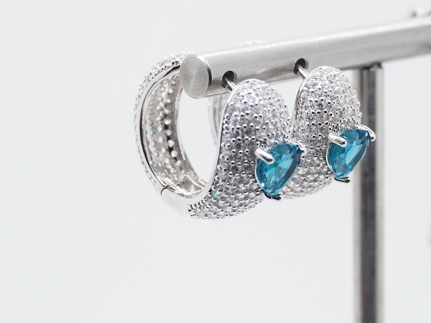 Orecchini elegant Cuore blu