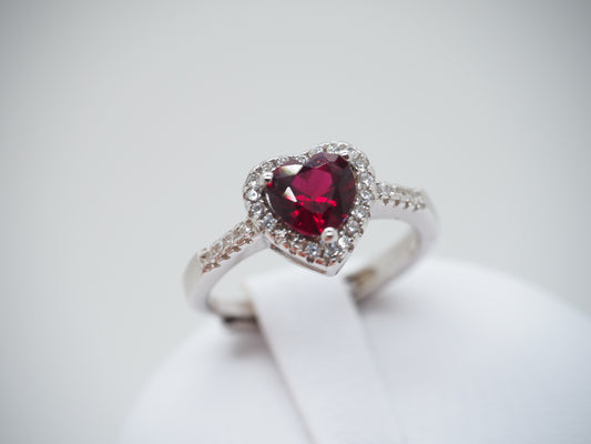 Anello cuore rosso