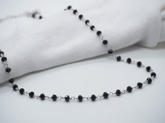 Collana pietre nere modello rosario